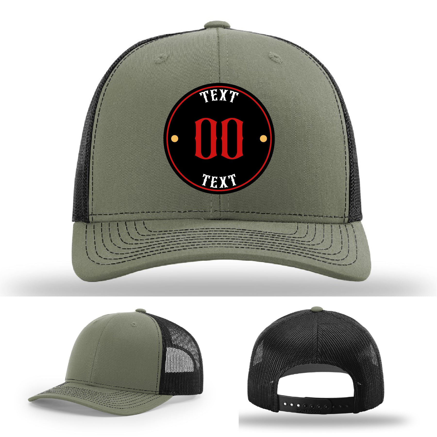 Custom hats with your brand logo in full color leather patches