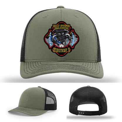 Holly Springs Station 2 fire crew gear—custom patch hat design