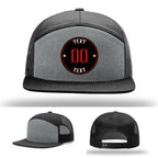 Upload artwork for personalized full color leather patch hats
