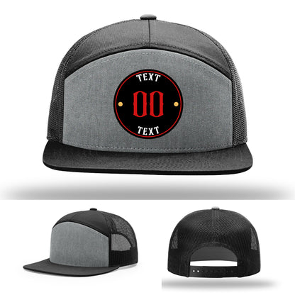 Upload artwork for personalized full color leather patch hats