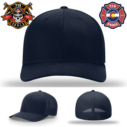 Firefighter Richardson hat featuring signature 719 FOOLS patch