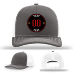 Eye-catching full color logo leather patch hat
