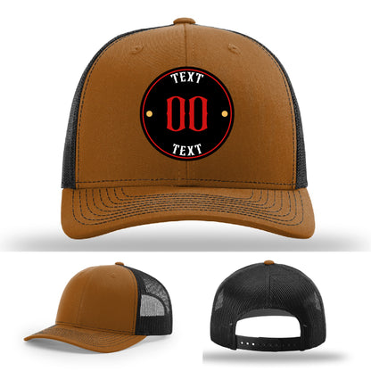 Upload your graphic for a full color leather patch hat