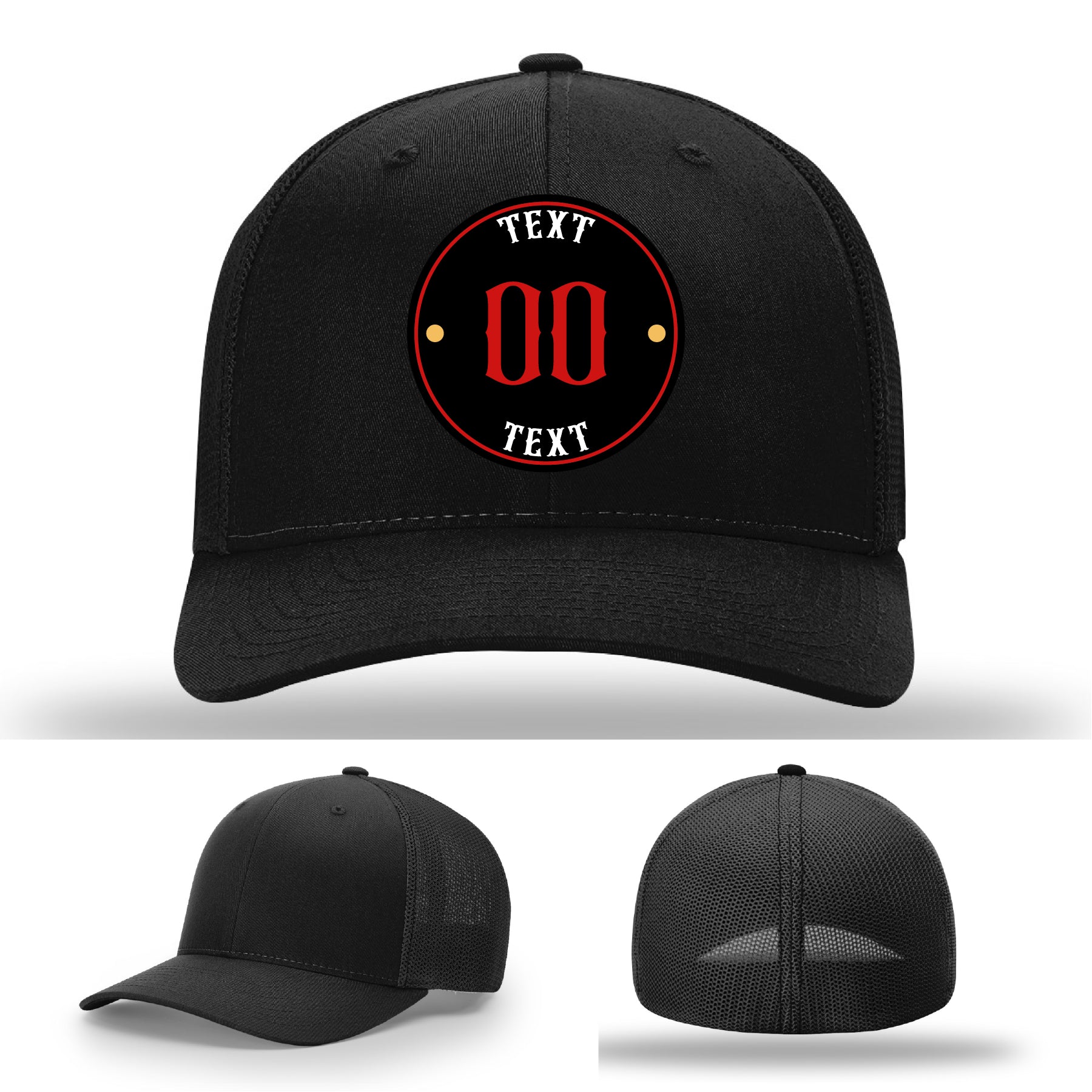 Upload your company logo for a custom leather patch hat