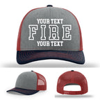 classic fire department lettering layout embroidered hat example 19