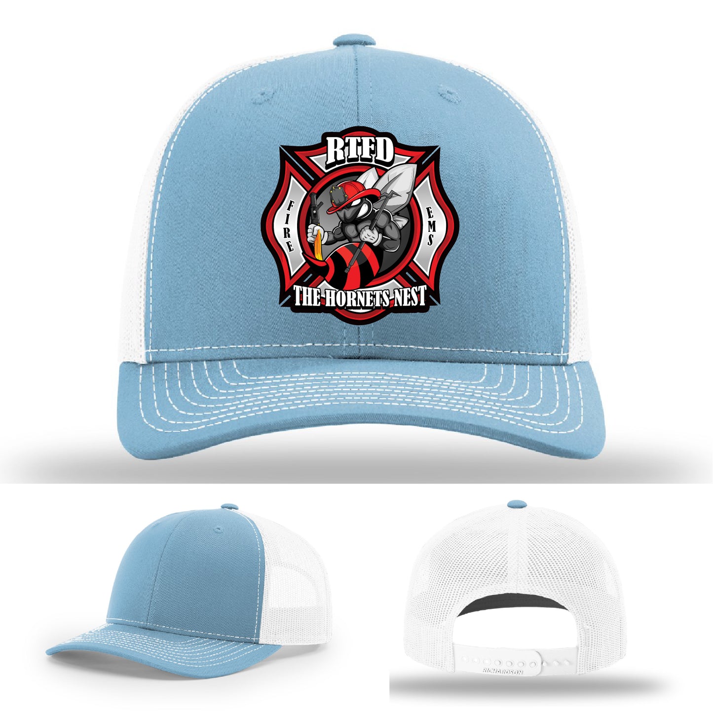 Firehouse branded hat for RTFD Hornets Nest team identity