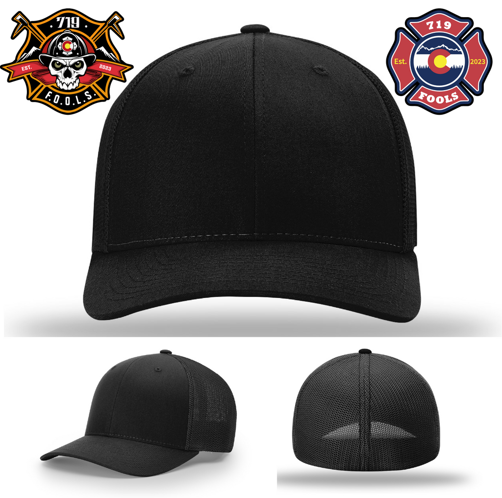 Fire crew hat featuring 719 FOOLS patch on Richardson base