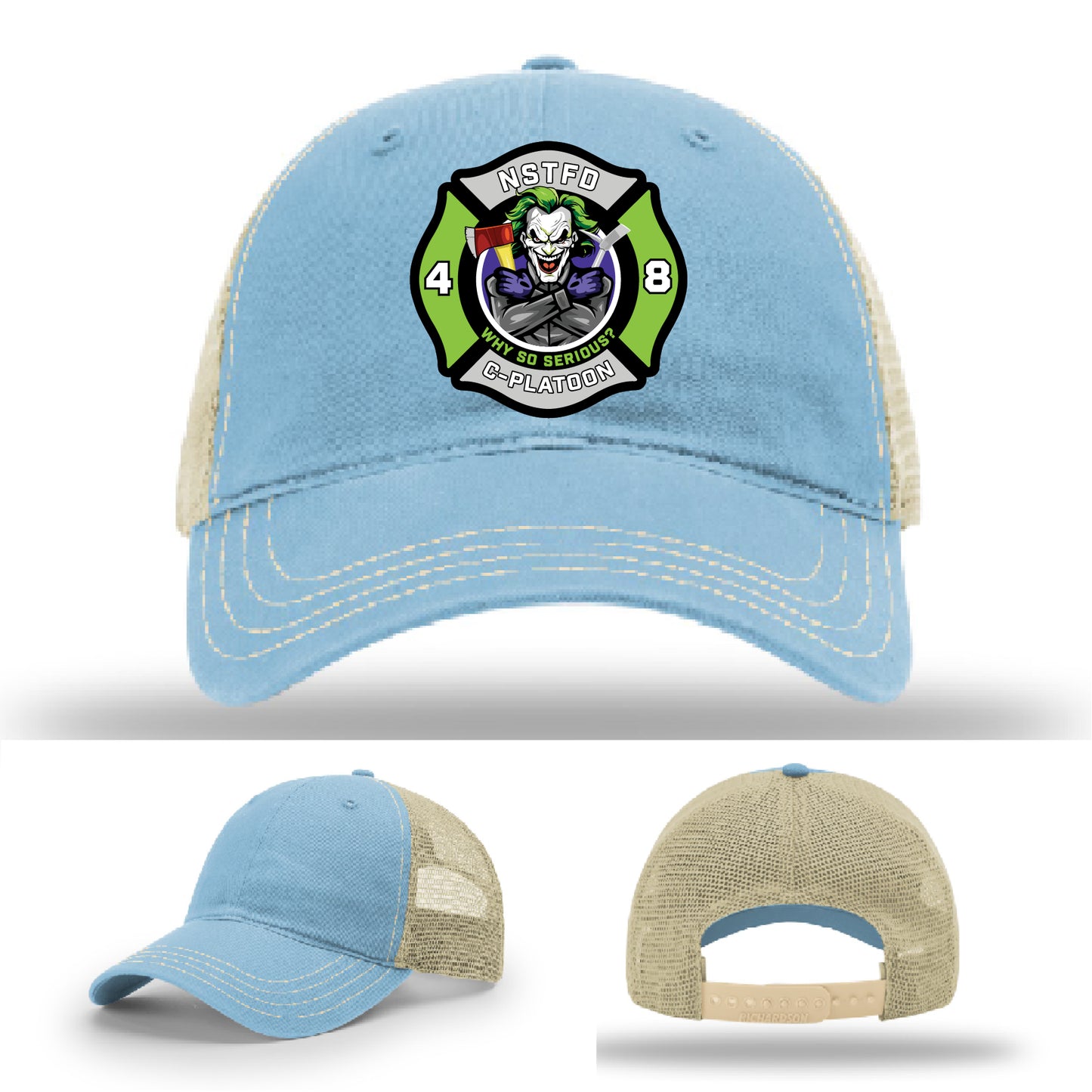 firefighter-approved leather patch hat supporting North Strabane Fire Department fire service