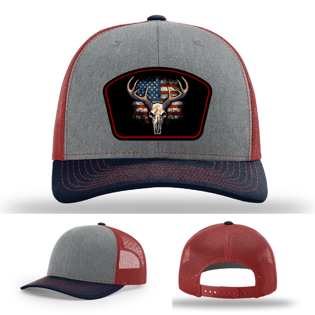 Patriotic Buck Leather Patch Hat Deer gallery view thirteen