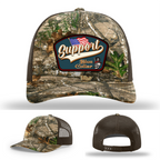 Richardson leather patch hat with 'Support Blue Collar' American flag design