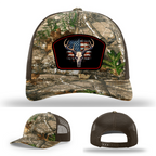Buck skull leather patch variants – American flag designs