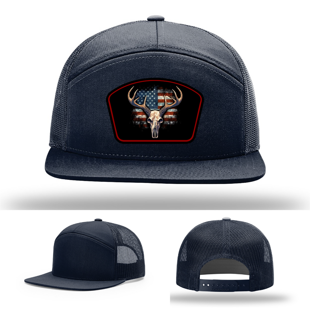 Patriotic Buck Leather Patch Hat Deer gallery view twelve