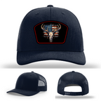 Patriotic antler patch logo variants – American flag skull themes
