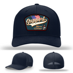 Support Blue Collar Leather Patch Hat gallery view twenty six