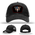 Patriotic Buck Leather Patch Hat Deer gallery view two