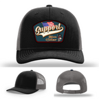 Support Blue Collar Leather Patch Hat gallery view five