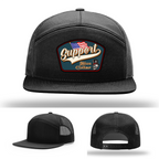 Support Blue Collar Leather Patch Hat gallery view three