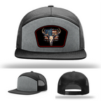 Antler skull and flag patch variations – patriotic hat logo collection