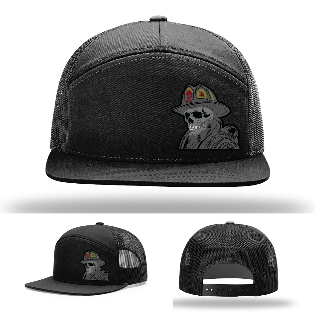 The Pipeman leather patch hat gallery view three