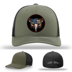 Hunting deer patch variants – USA skull leather logos on Richardson hats