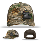 Custom skull helmet logos – leather firefighter patches on Richardson hats
