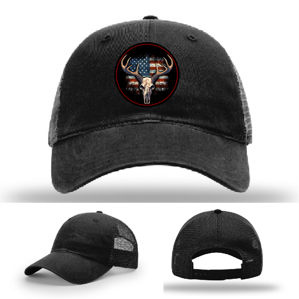 Patriotic Buck II Round Leather Patch gallery view four