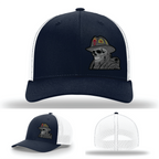 Leather firefighter hat patch options – skull helmet logo variants
