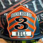 custom chevron firefighter helmet shield handcrafted full grain leather built for cairns and phenix helmets
