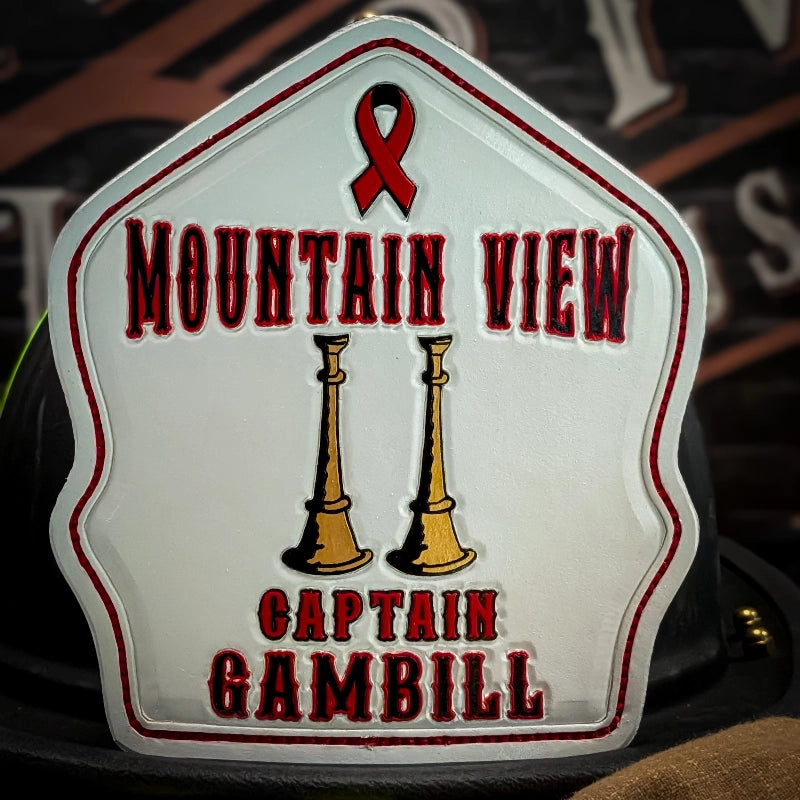 Custom firefighter helmet shield built for visibility