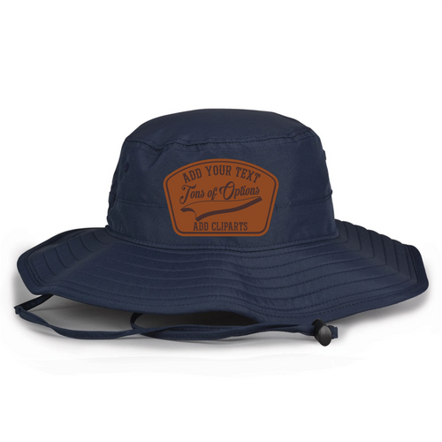Custom firefighter boonie hat with leather patch
