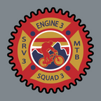 Custom Richardson hats featuring full color leather patches designed for multiple Bentonville Fire Department trucks and crews