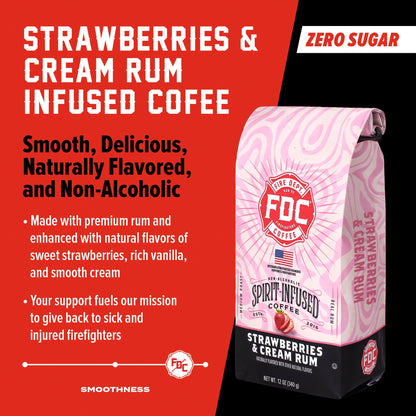 Strawberries and Cream Rum Infused Coffee