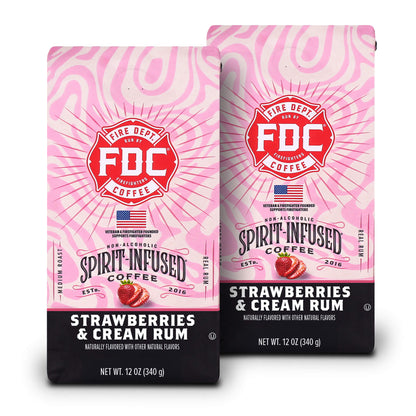 Strawberries and Cream Rum Infused Coffee