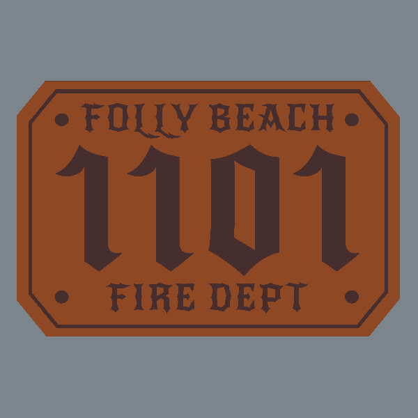 Folly Beach Firefighter Leather Patch Hat
