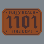 Folly Beach Firefighter Leather Patch Hat