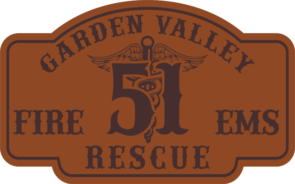 Garden Valley Fire Station Hat Custom Leather Patch Richardson