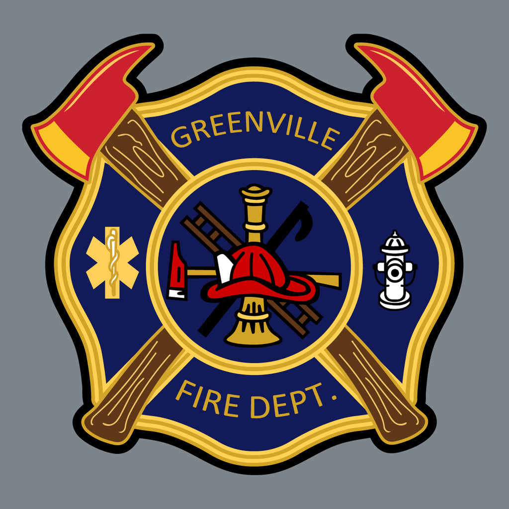 Custom firefighter hats with leather patch on Richardson 112 for your fire department
