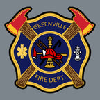 Custom firefighter hats with leather patch on Richardson 112 for your fire department