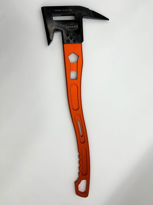 Orange Custom Color BADAXX firefighter axe full view