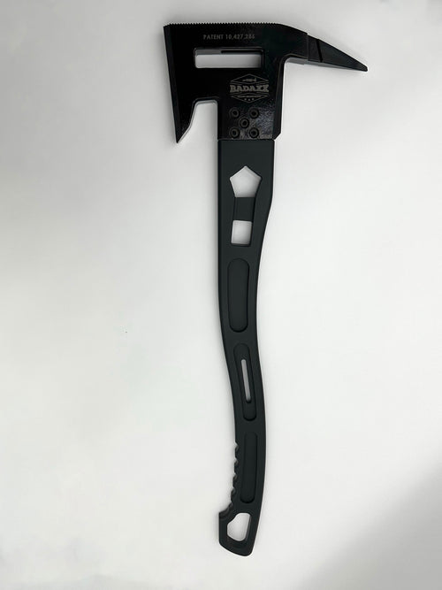 Matte black Custom Color BADAXX firefighter axe full view