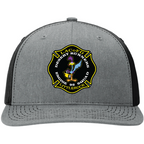 LA County Fire Department Desert Runners custom leather patch on a Richardson hat