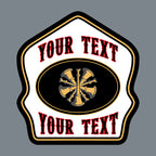 firefighter helmet shield showing custom design layout in live preview