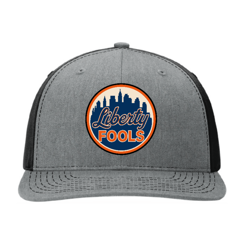 Liberty City FOOLS firefighter hat with custom logo – a must-have for Liberty FOOLS supporters and members.