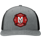 Mineral Sprins Fire Department Custom leather patch on a Richardson Hat