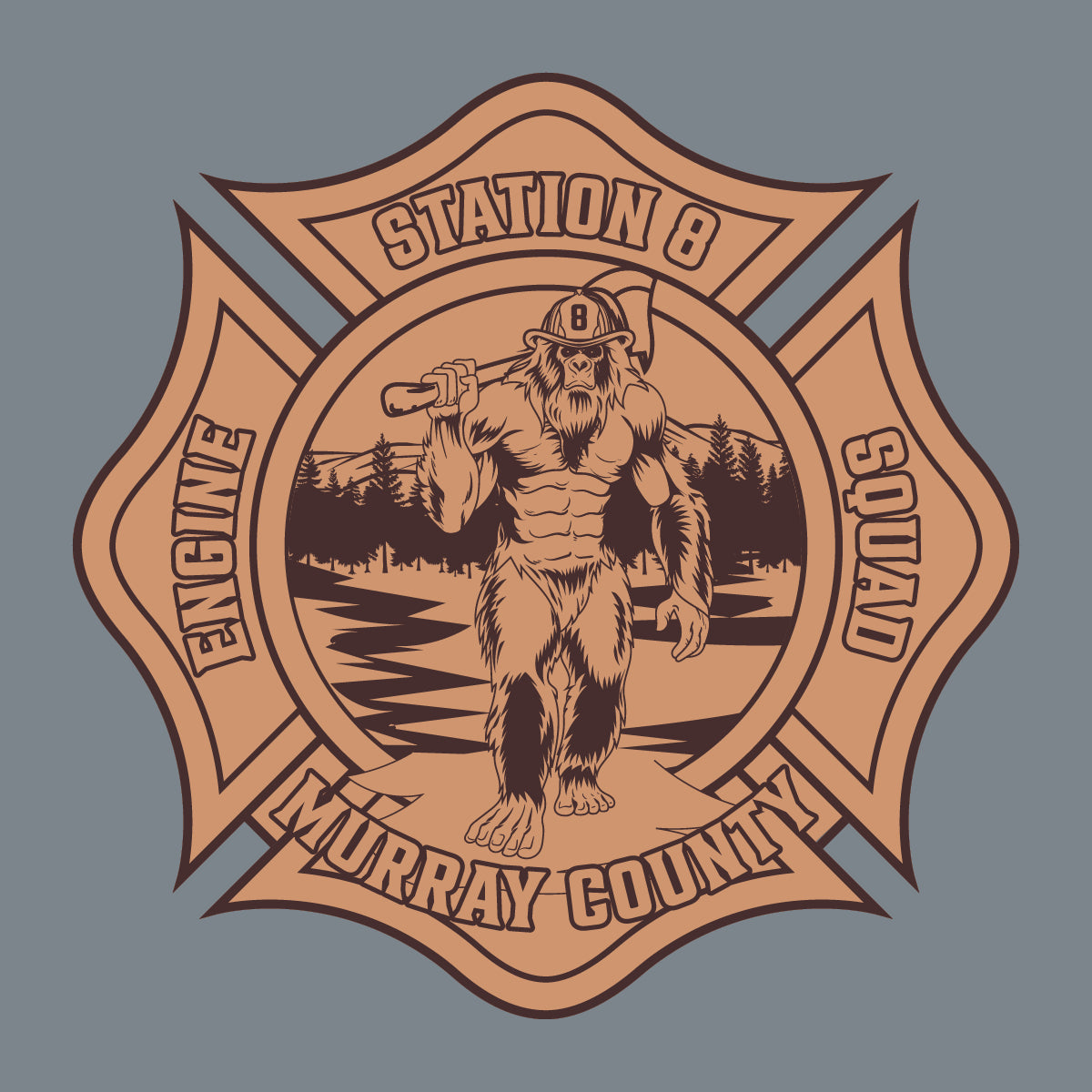 Murray County Fire Department Hat Custom Leather Patch