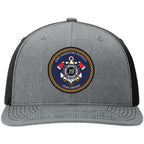 New Hanover County Custom Fire Department hat with real leather and bold color.