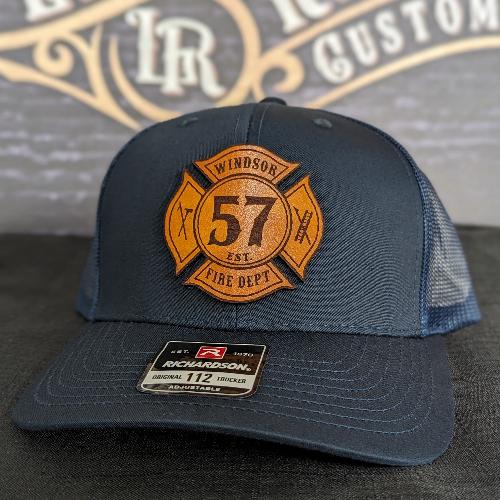 Custom Richardson hats, custom firefighter hat, first responder hats, custom leather patch hats, Custom firefighter hats, fireman gifts, Fire shield hat, Thin red line hats, Custom fire department hats, leather head, fire fighter hat, fireman hats