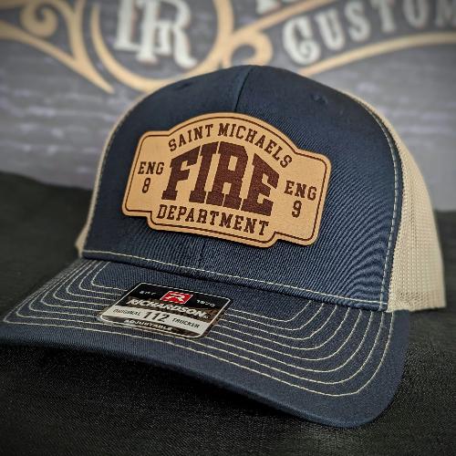 Custom Richardson hats, custom firefighter hat, first responder hats, custom leather patch hats, Custom firefighter hats, fireman gifts, Fire shield hat, Thin red line hats, Custom fire department hats, leather head, fire fighter hat, fireman hats