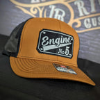Custom embroidered firefighter hat with bold stitching, structured fit, and premium Richardson snapback design