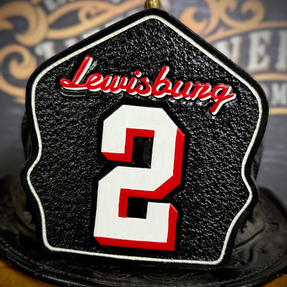 custom fire helmet front – ideal for fire department crew use